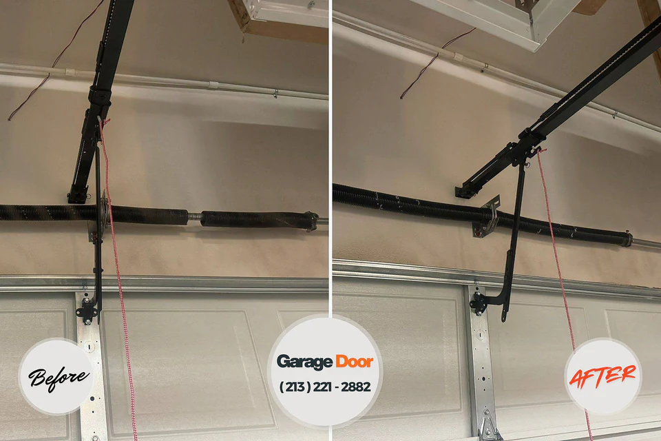 Before and after: garage door repair Potosi, MO